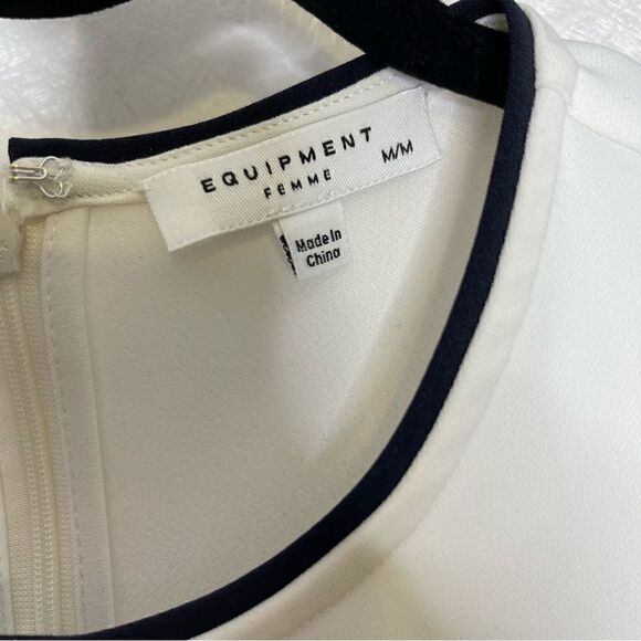 Equipment Lyle Contrast Trim Sleeveless Top M - Picture 5 of 5